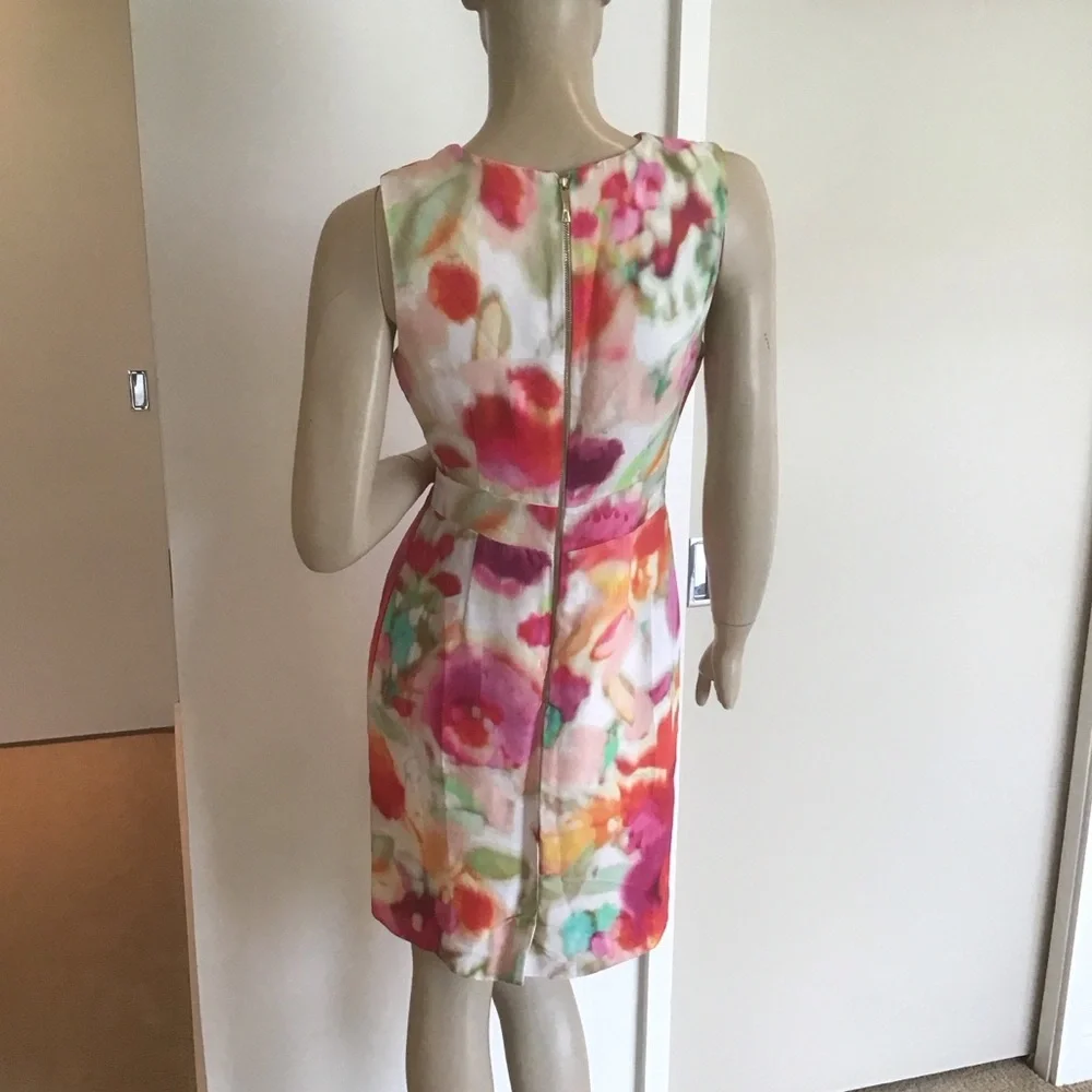 Kate Spade‎ New York Bowden Watercolor Floral Silky Sheath Career Easter Dress 4